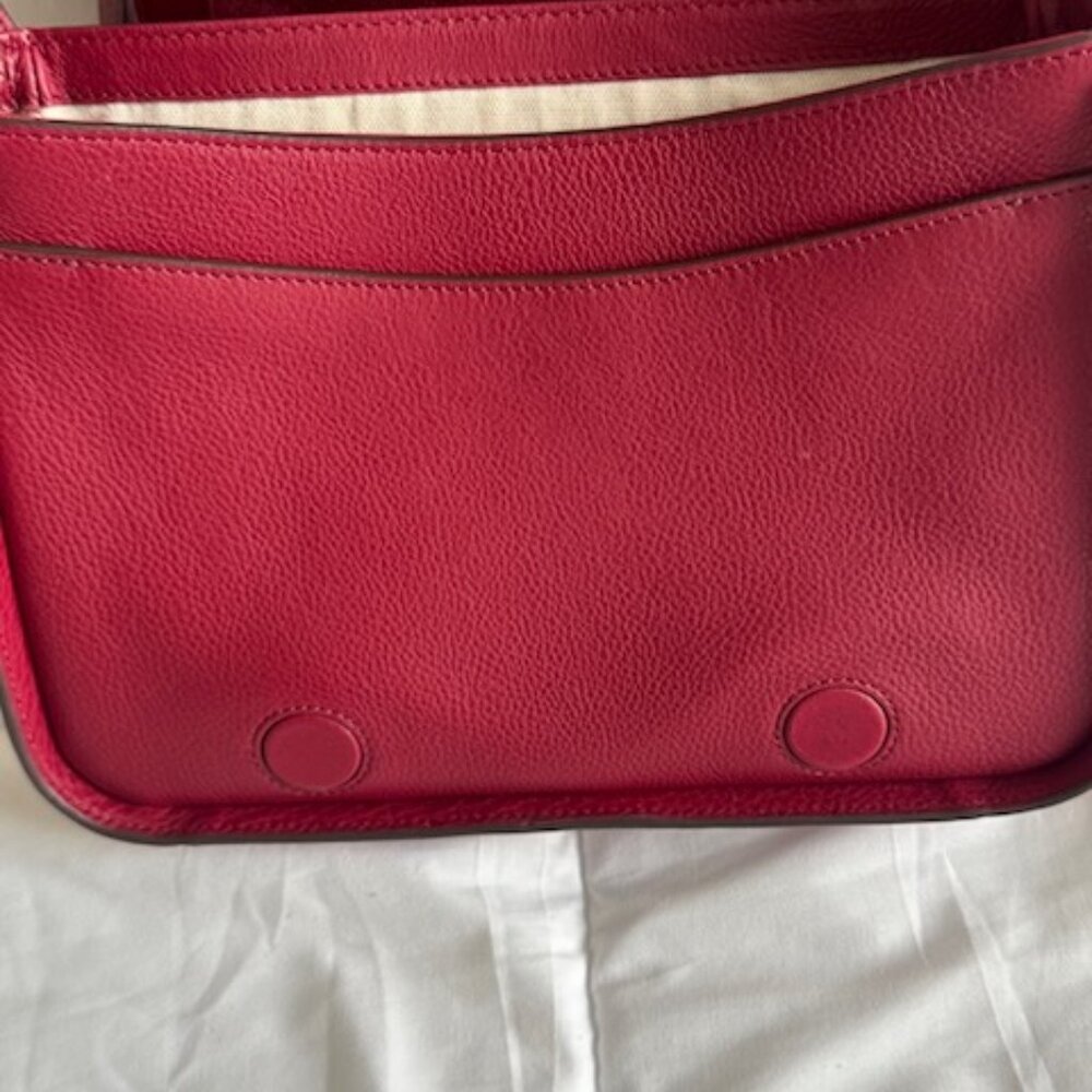 Red Radley London Medium Westwell Lane Flapover Crossbody in Cranberry Leather - Picture 8 of 9